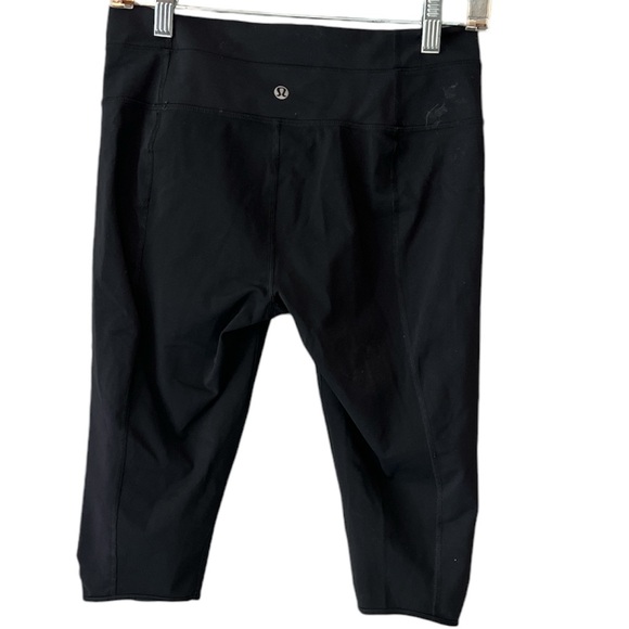 Lululemon Black‎ Cropped Leggings Women’s Size 6 | Athletic Yoga Pants - Picture 2 of 4